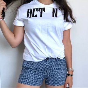 ACT NO 1 white oversized t shirt unisex